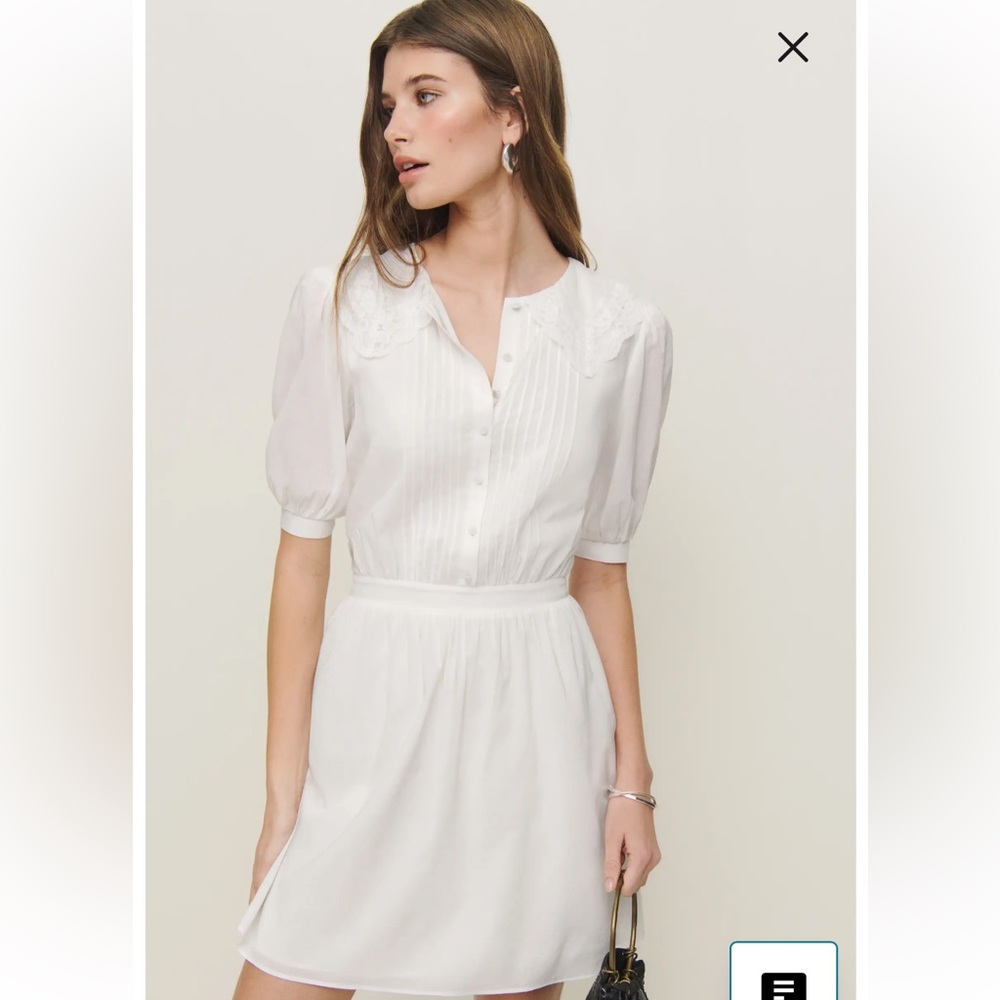 Reformation Kairos Lace Trim Dress